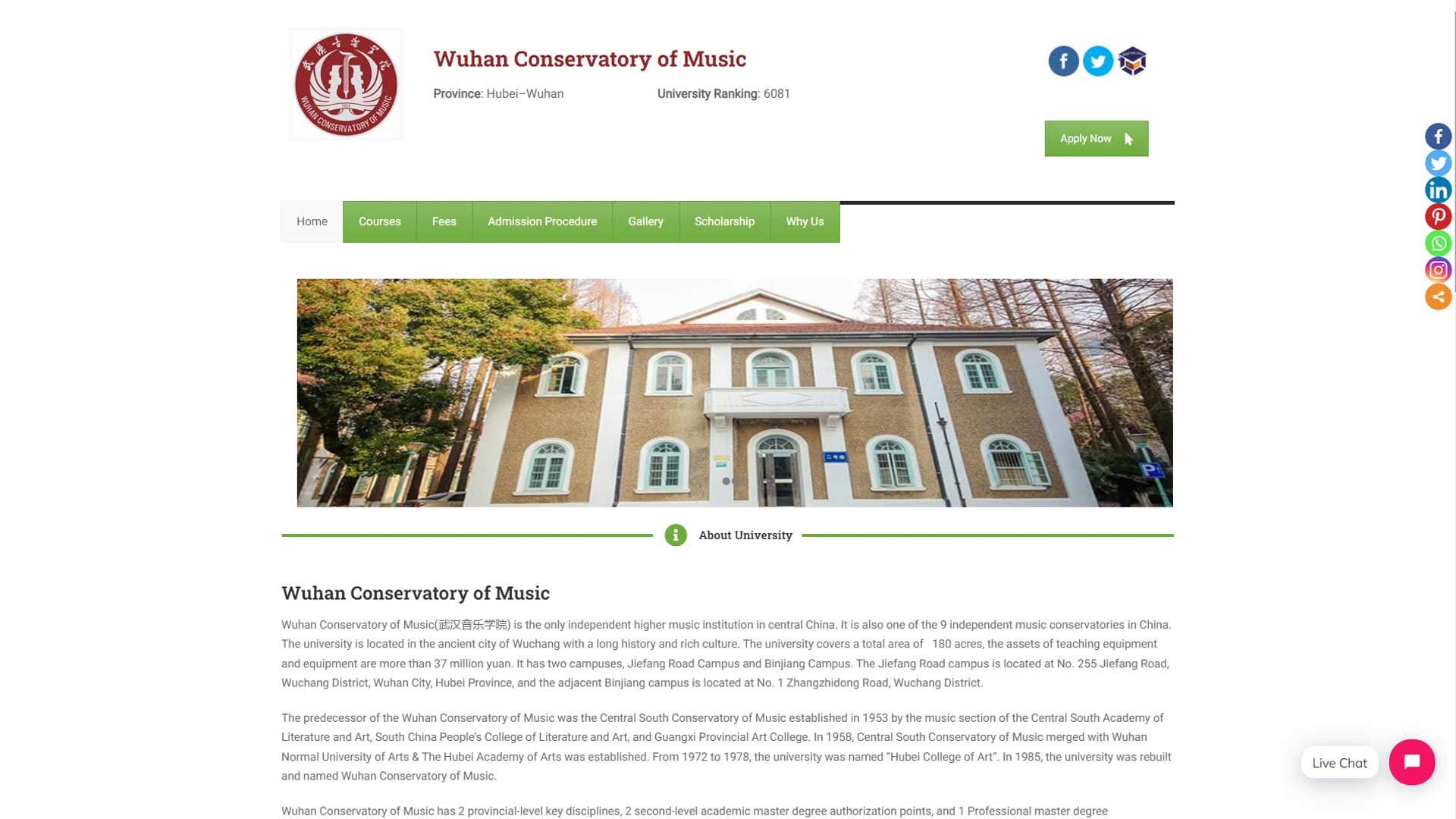 Wuhan Conservatory Of MusicChina